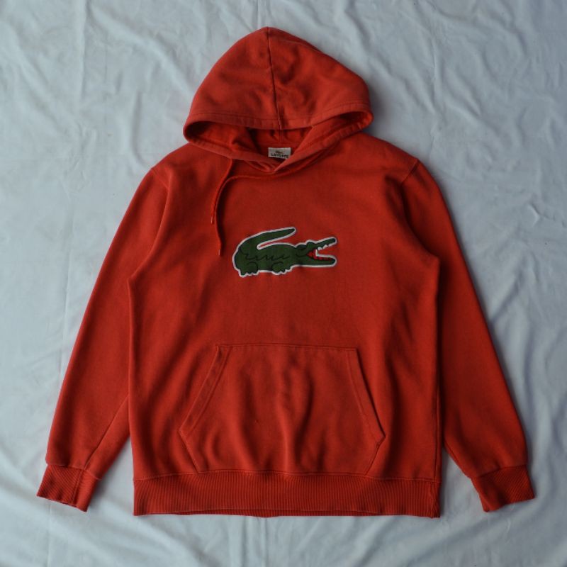 Hoodie Lacoste (Merah) Second Original