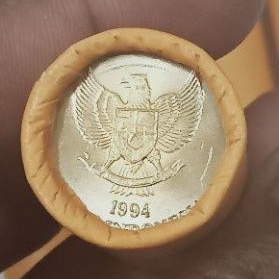 koin 50 Rp komodo thn 1994 jual 1 gulung isi 25 keping