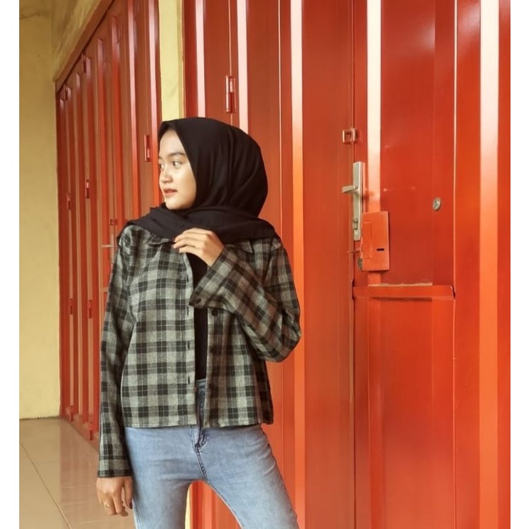 KEMEJA OUTER CROP BAHAN LINEN