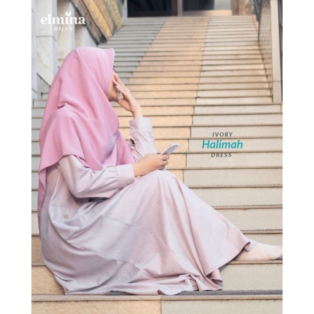 Halimah Dress gamis corduroy by Elmina hijab