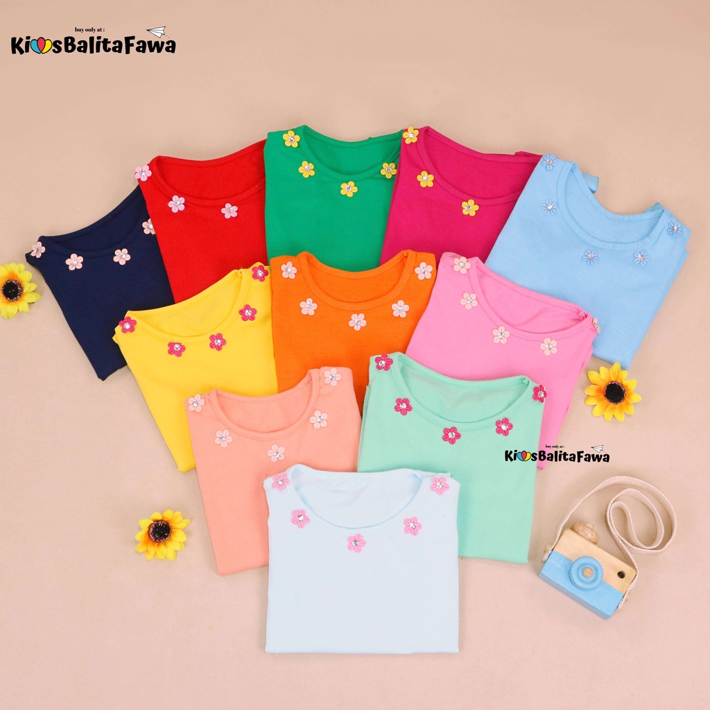 Setelan Oceana Bayi- 4 Tahun /Set Baju Polos Balita Anak Perempuan Lengan Celana Pendek Adem Import Mura