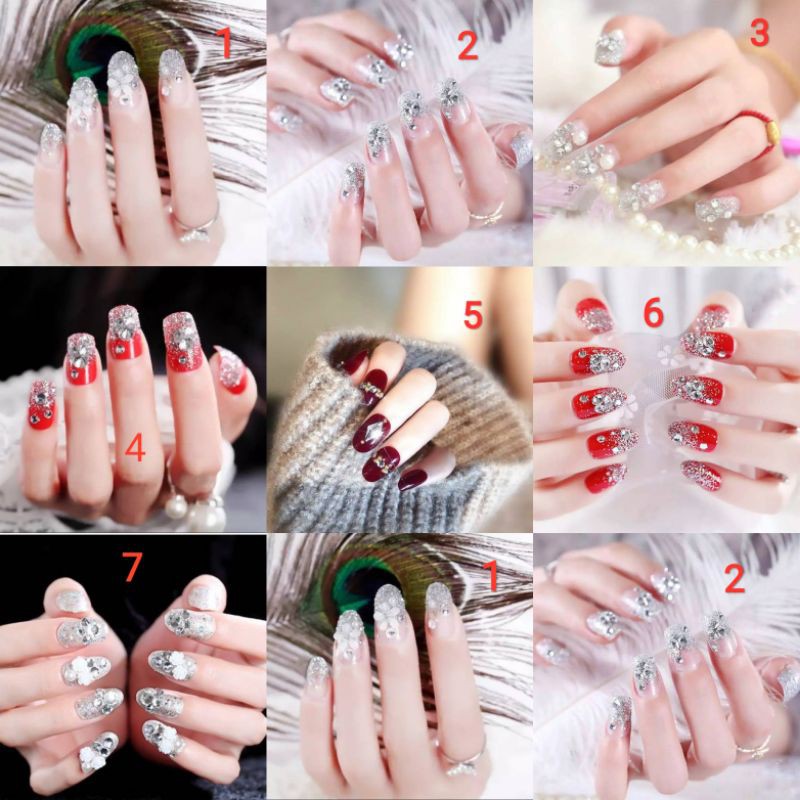kuku palsu fake nails 3D 24pcs