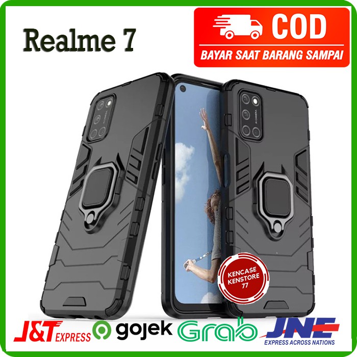 Case Realme 7 Iron Armor + Ring Case Iron Armor Hardcase