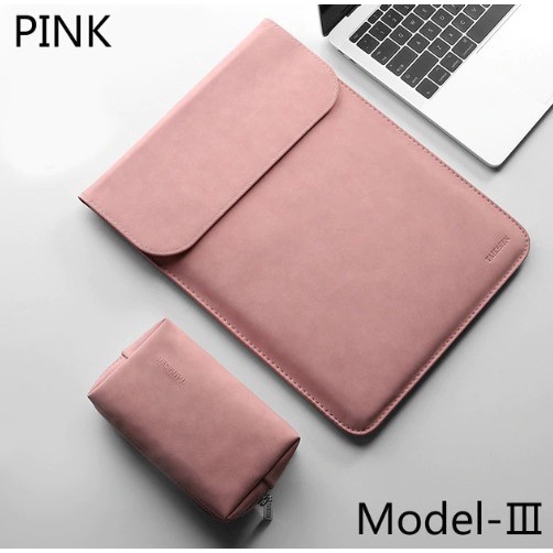 Samsung Galaxy Tab S7 Plus 12.4 Inch Tas Sleeve Pink Leather Premium Cover
