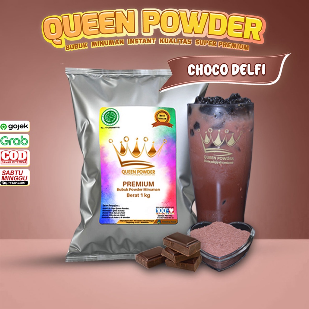 

Bubuk Minuman Queen Powder Premium Rasa Choco Delfi 1Kg