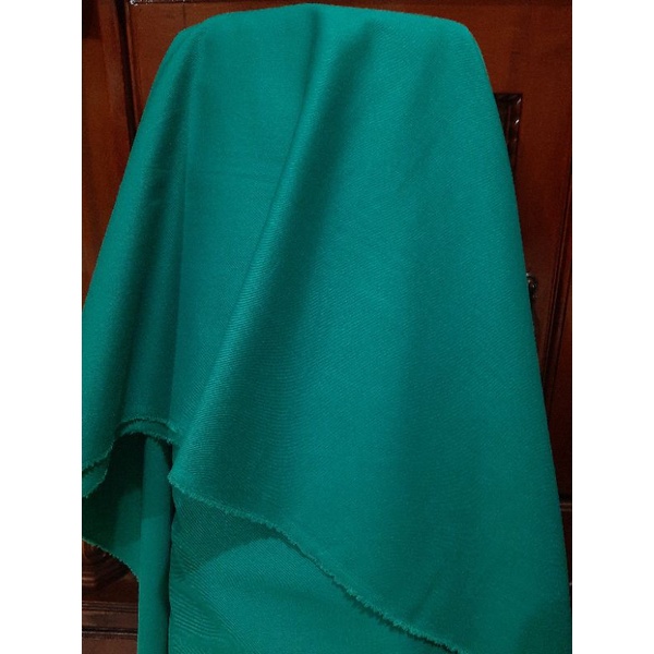 Kain Celana Japan Drill Hijau Tosca, lebar kain 150 cm , harga per 25 cm = 15.000