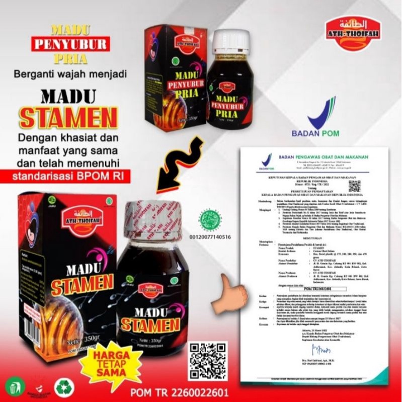 STAMEN Madu Penyubur Pria Athoifah BPOM