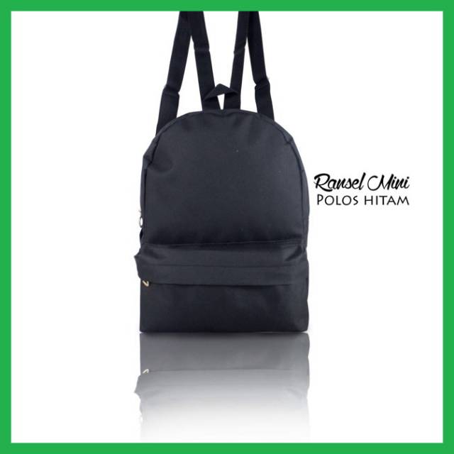 Ransel Mini Polos Tas Mini Daily Bag Tas Wanita / Tas Casual / Tas Kuliah / Tas Ransel Mini Hitam