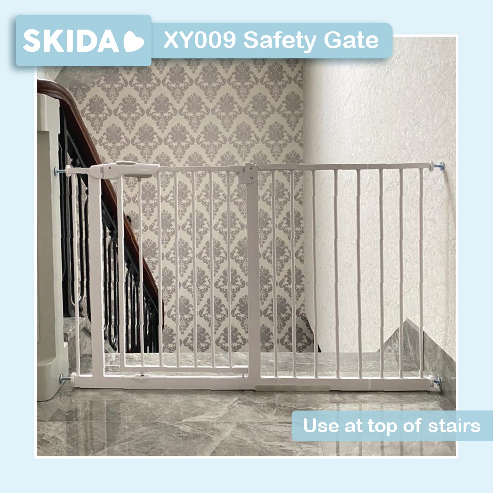 Pagar Bayi SKIDA Safety Gate XY009 Baby Safe Pembatas Ruangan White 75-85cm / 65-75cm