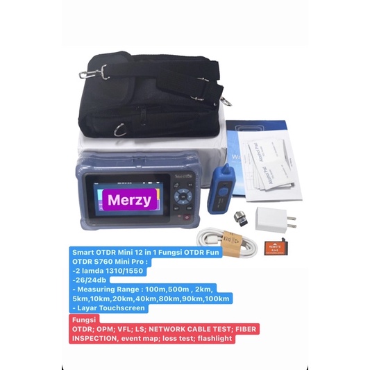 OTDR ⭐️ mini S760 layar touch screen PRO series merzy
