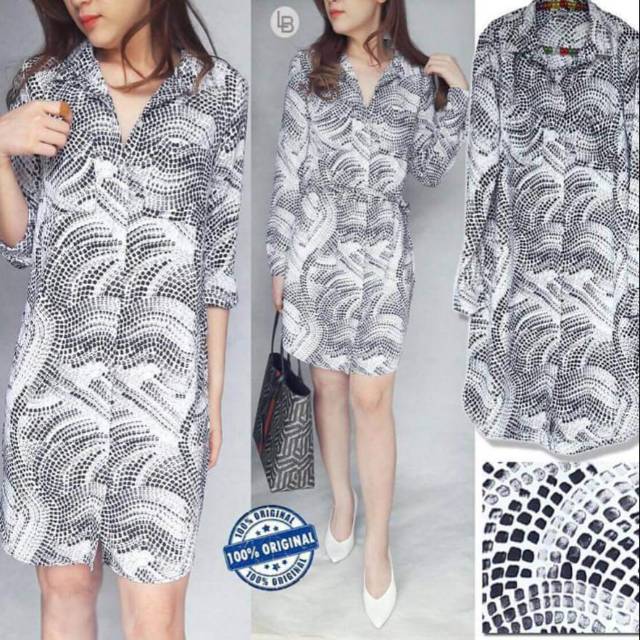 h and m print dress