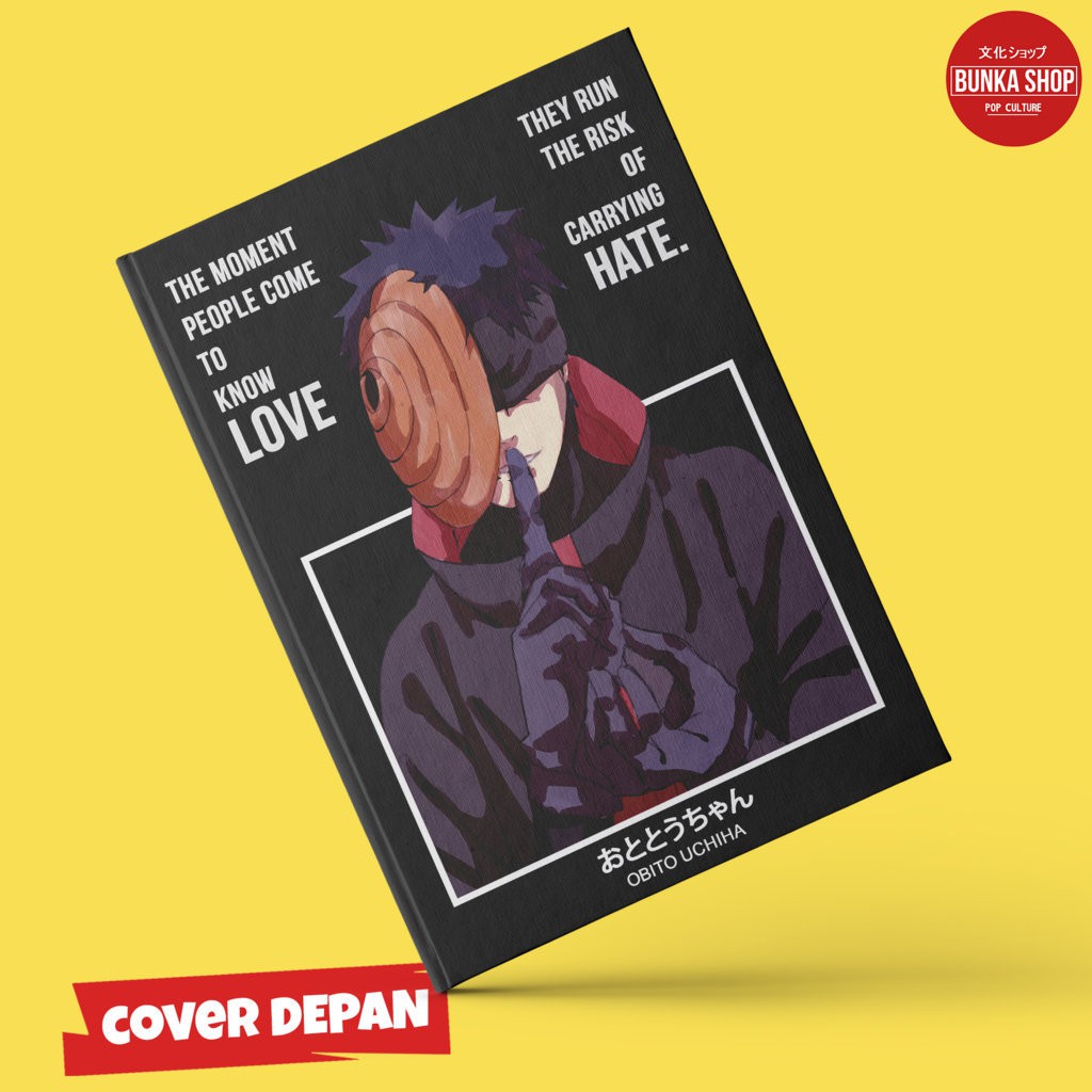 

Note Book Anime Naruto Obito Uchiha Hardcover A5 Buku Tulis Catatan Note Agenda Planner Jurnal