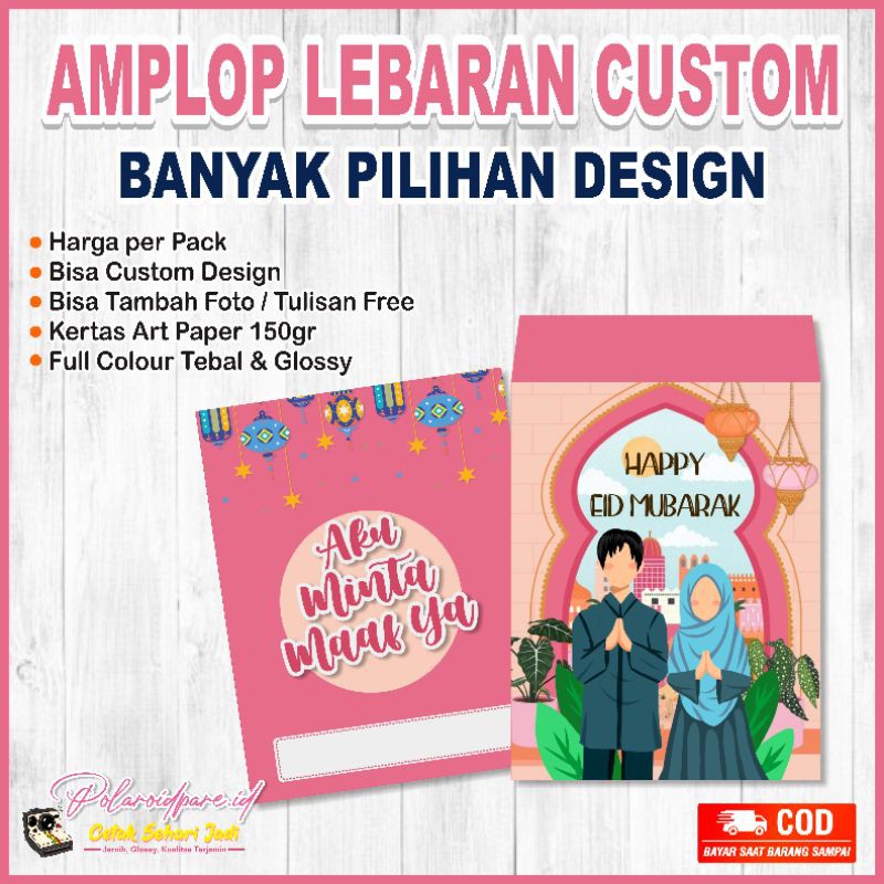 

AMPLOP LEBARAN CUSTOM | AMPLOP IDUL FITRI MURAH CUSTOM FOTO / NAMA