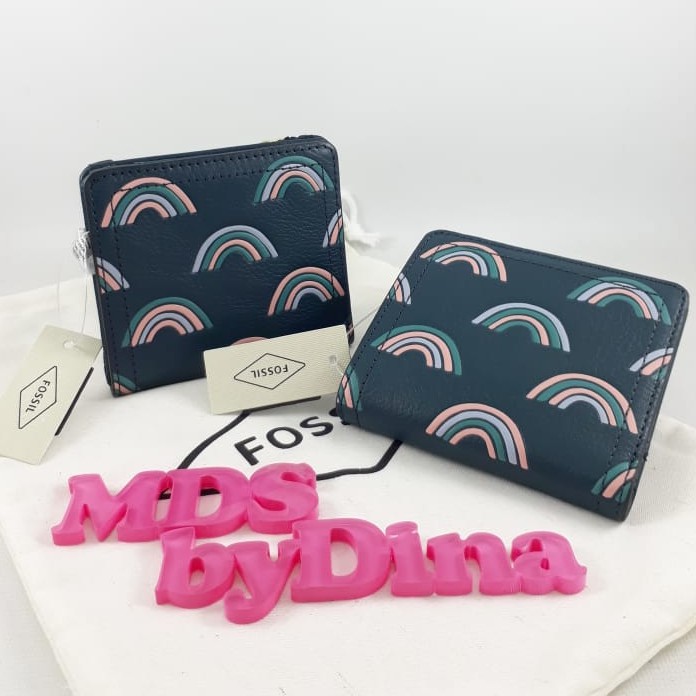 Fossil Logan RFID Small Bifold Indian Teal