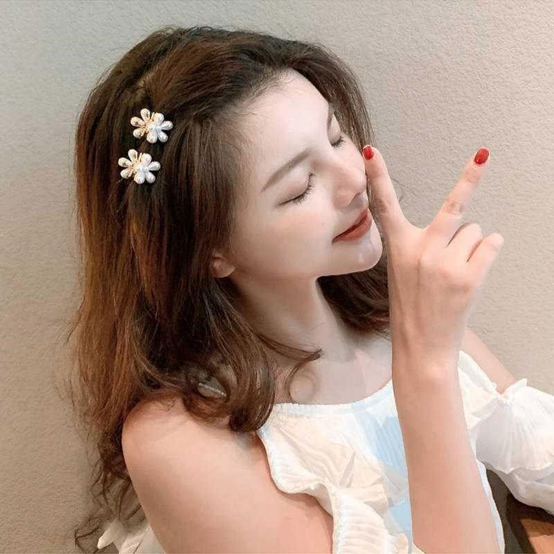 Jepit Rambut Bentuk Bunga Kamelia Aksen Mutiara Gaya Korea Untuk Hiasan Kepala Perempuan - AG2