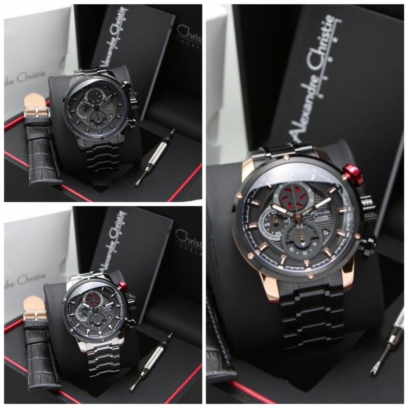 JAM TANGAN ALEXANDRE CHRISTIE PRIA BOX SET AC 6239