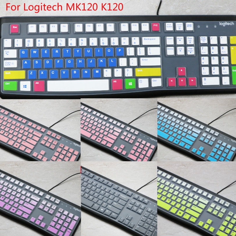 Cover Pelindung Keyboard Silikon Ultra Tipis Lembut Untuk Logitech Mk120 K120