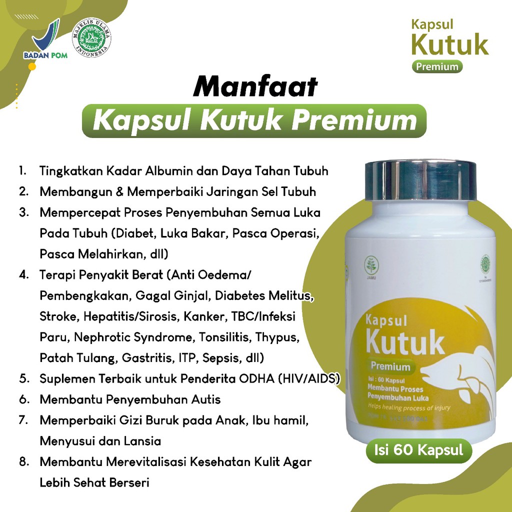 Obat Luka Langsung Kering || Paket Diabetes 3 Botol Kapsul Kutuk Premium 5x Cepat Sembuh Diabetes Ikan Gabus Tingkatkan Kadar Albumin &amp; Daya Tahan Tubuh Perbaiki Gizi Buruk