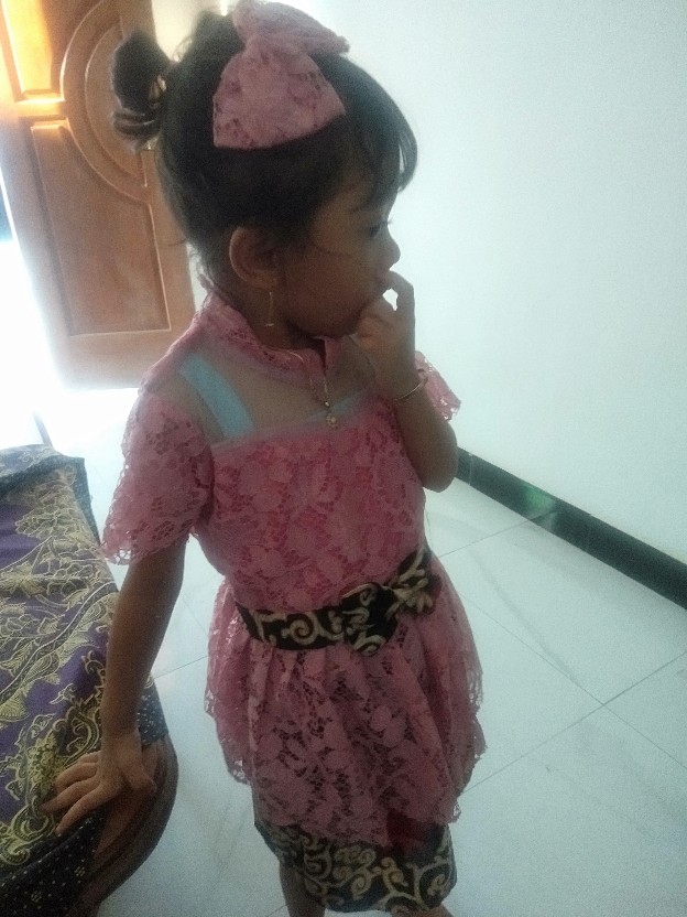 Ncr - Kebaya Batik Modern Anak 3-5 Th Dress Batik Casual Cecilia & Setelan Rok Pepplum Kids