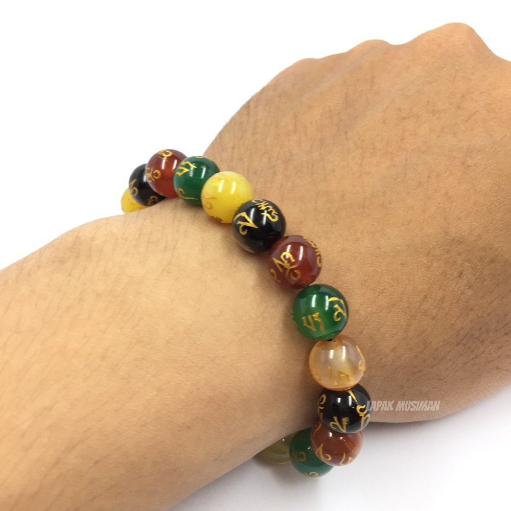 [Bayar di Tempat] GELANG BATU MANTRA BUDDHA