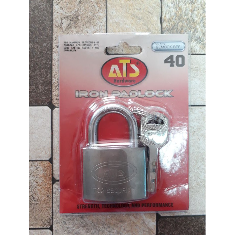 Gembok 40 mm ATS Pendek - Gembok ATS 40L mm Panjang