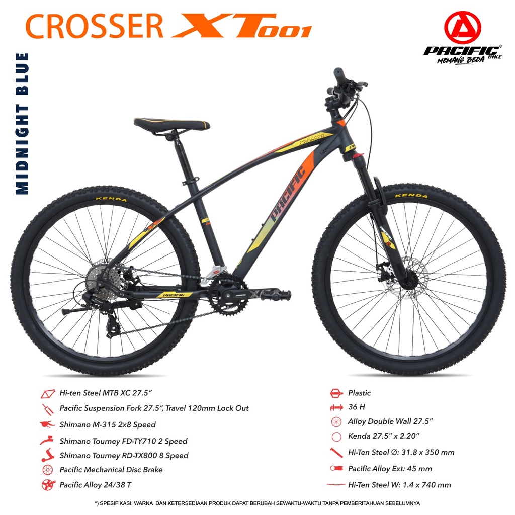 Sepeda Mtb Gunung 27,5 Inch Pacific Crosser XT001