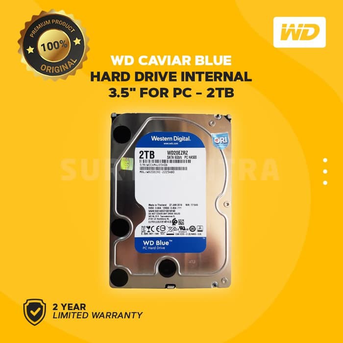 Hardisk / Harddisk / HDD WD Caviar Blue 2TB Internal 3.5&quot; For PC