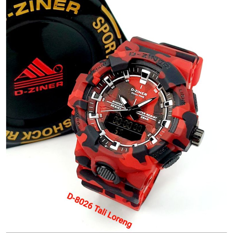 ORIGINAL 100% D-ziner Jam Pria Loreng D8026