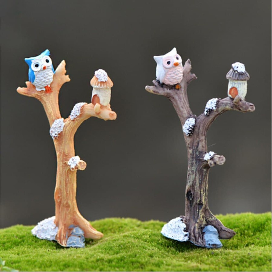 Miniatures - Terrariums - Fairy Garden - Owl Tree Branches