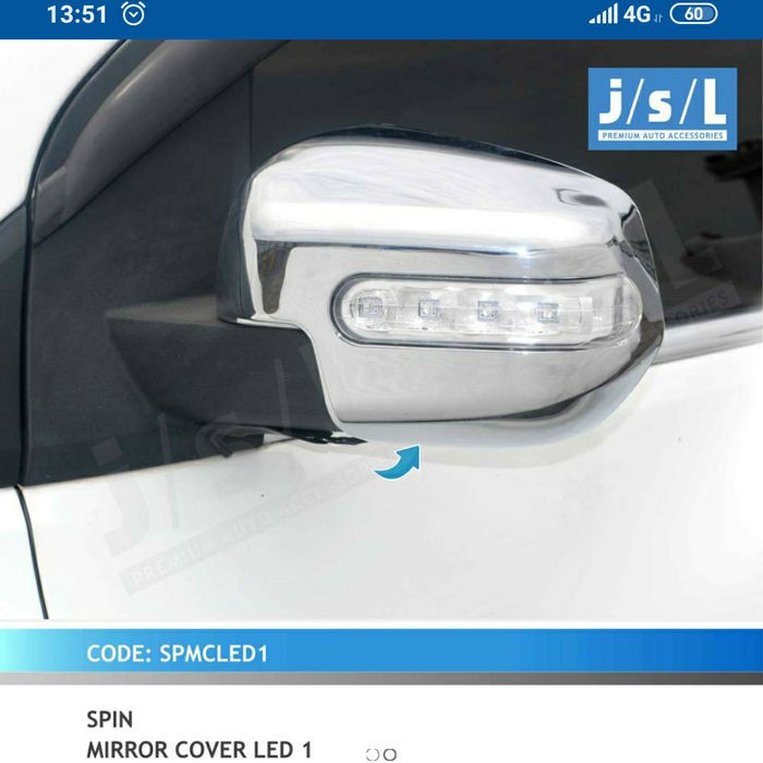 Cover Spion Led Chevrolet Spin Mirror Cover Led Chrome