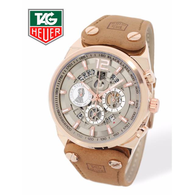 JAM TANGAN PRIA TAG HEUER LEATHER KULIT JAM PREMIUM GRADE SUPER MEWAH COWOK MACHO KEKINIAN KEREN