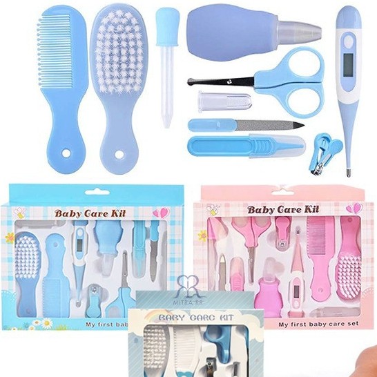 Baby Care Kit Gift Set 10in1 Sisir Bayi Set Gunting Kuku Bayi Kado Lahiran  Termometer Sedotan Ingus