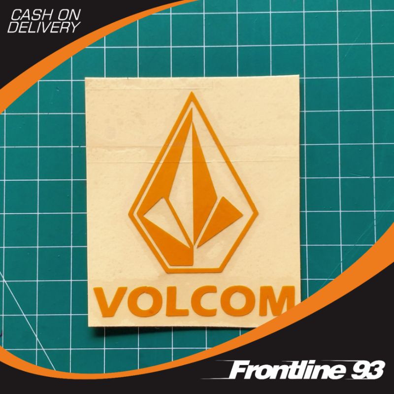Cetak Sticker Cutting Logo Volcom Custom Stiker Cutting Racing Motor Mobil Helm