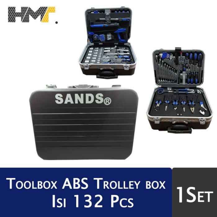 Sands ABS Tool kit Set 132 pcs ABS Trolley Tool Box / ABS Toolkit Set