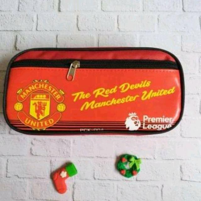 Tempat Pensil / Pencil Case / Tepak Kain Team Sepak  Bola-Man United