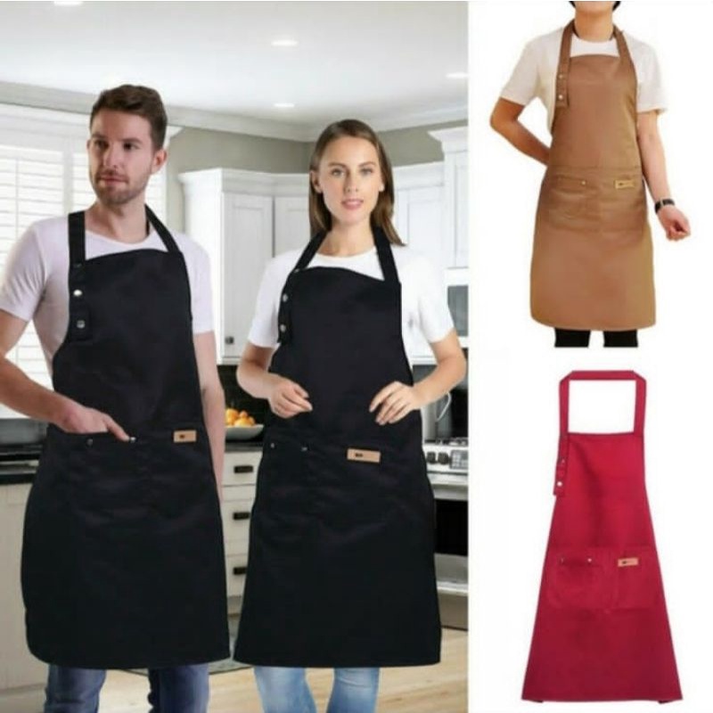 Celemek Masak Apron Dapur Waterproof Unisex