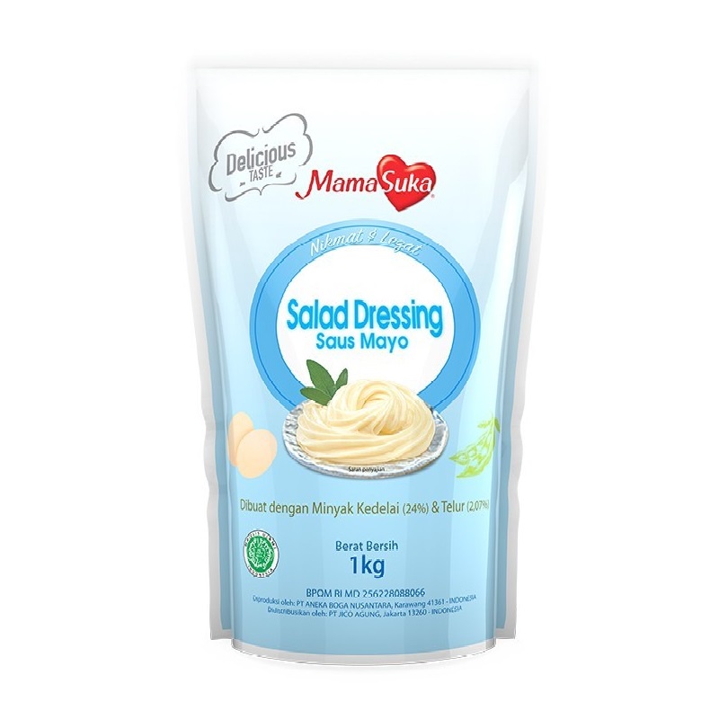 

salad dressing saus mayo mamasuka pouch 1000 1 kg