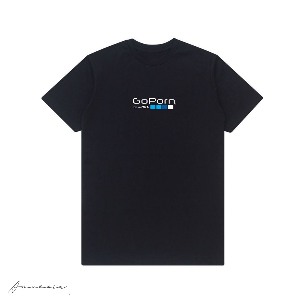 Amnecia T-Shirt GoPorn Black / Kaos Custom / Tumblr Tee / Kaos Tumblr / Custom Kaos