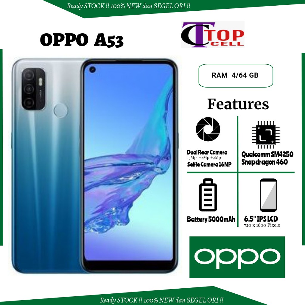 OPPO A53 Ram 4/64GB Garansi Resmi Oppo 1 Tahun | Shopee