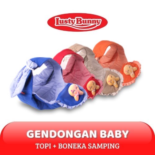 Lusty Bunny Gendongan Bayi Samping Topi Baby Sling Square