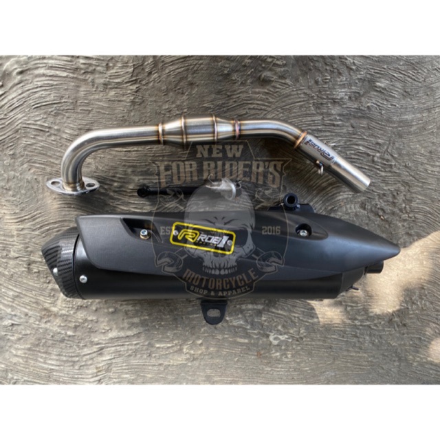 Knalpot Standar Racing Power Boom ROB1 Black Silincer NMAX