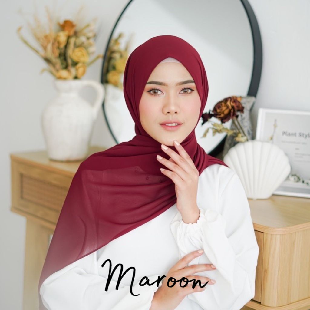 [PROMO] PASHMINA CERUTY BABYDOL / JILBAB / TERMURAH / PASHMINA / KERUDUNG PASHMINA CRUTY / GOJEK/OCD-CERUTY MAROON