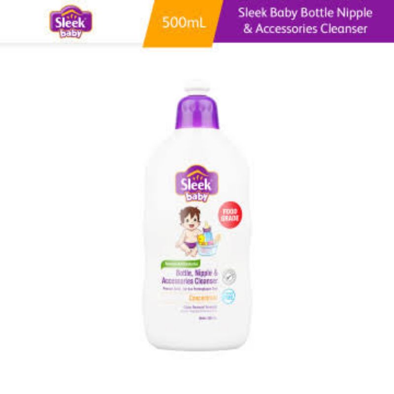 Sleek Baby Bottle Nipple Accessories Cleanser 500ml 450ml - Sleek Sabun Cuci Botol Dot Aksesoris Bayi - Sleek Liquid Botol Baby