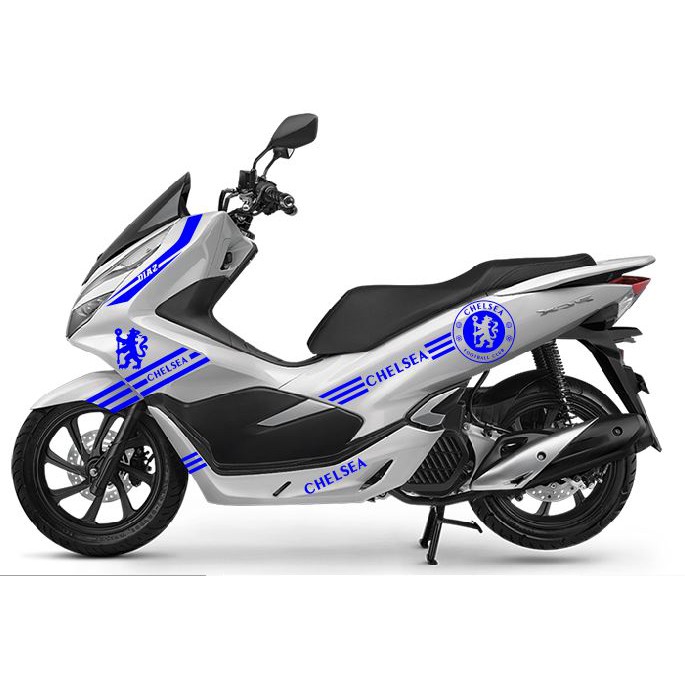 Striping Lis Cutting Stiker PCX 150 Putih - Motif Chelsea