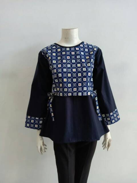 Blus Gempi Colet | Atasan Bahan Kombinasi Batik Murah