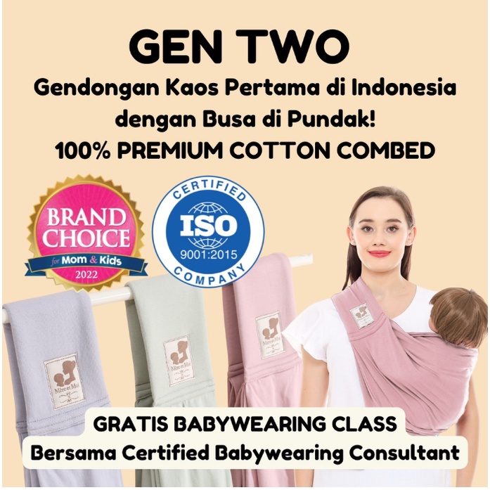 MERE ET MOI GEN TWO [PASTEL SERIES] | Gendongan Kaos Bayi | Geos | Cukin