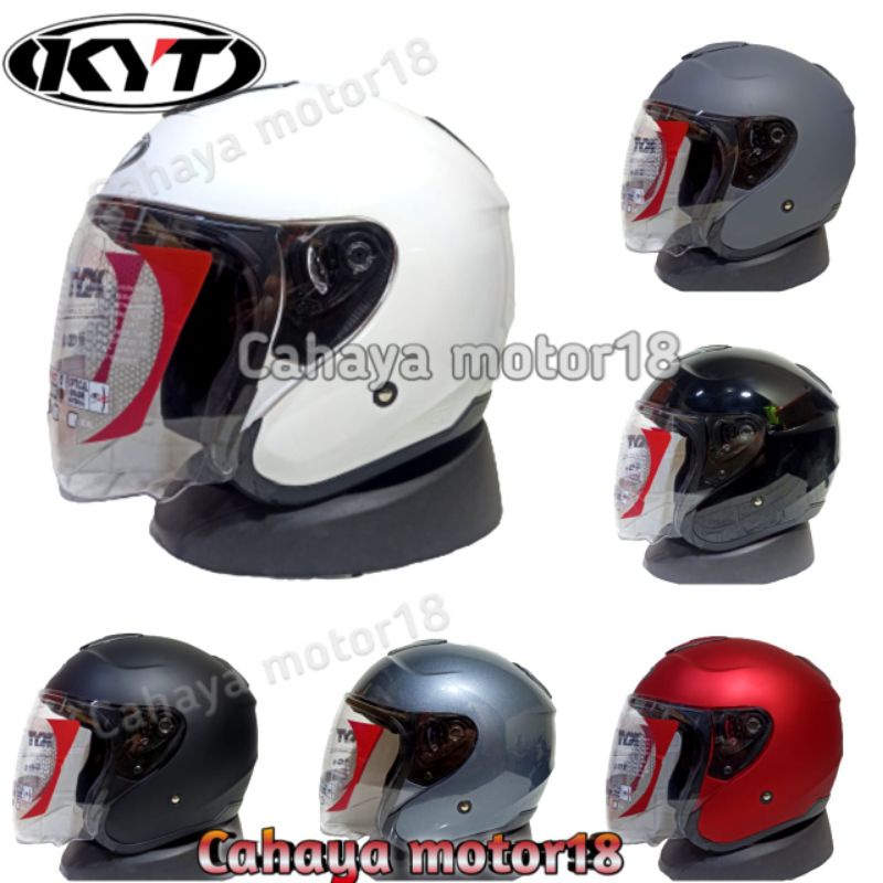 Jual HELM KYT KYOTO R SOLID WHITEPUTIH KYT ORIGINAL Shopee Indonesia