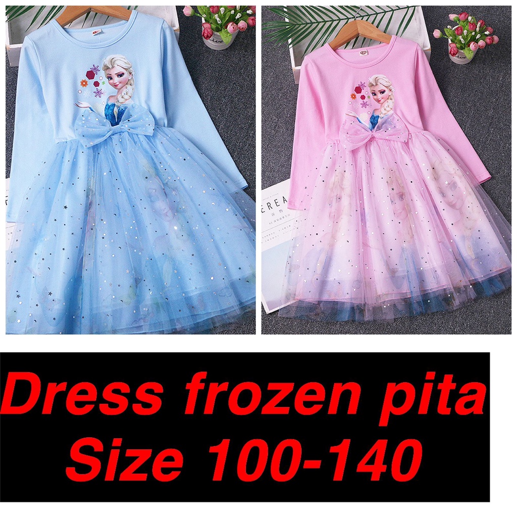 (LOLI-JKT) BD-117 DRESS FROZEN PITA MAGICAL ELSA 100-140