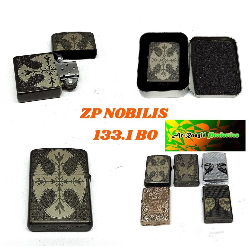 Korek Api Minyak Model Zippo Nobilis Lighter Motif 133-1 BO
