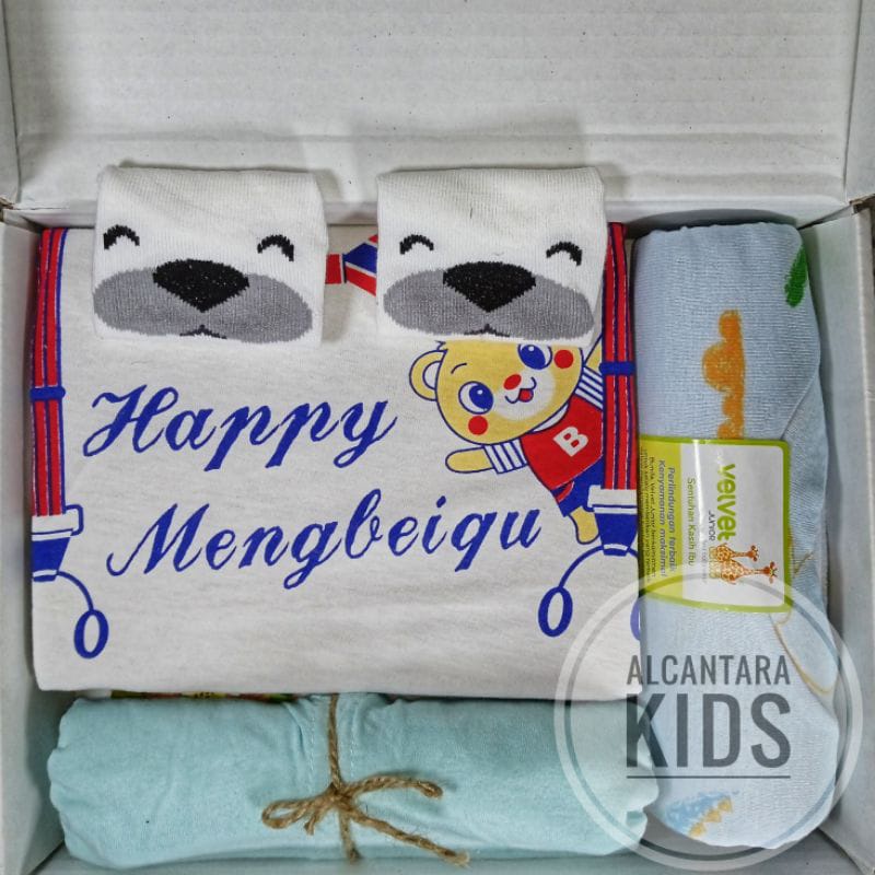Hampers Bayi VELVET JUNIOR Kado Lahiran Hampers Baby Hampers Bayi Perempuan Laki Laki Hampers Baby Velvet Junior Termurah-HAMPERS HAPPY